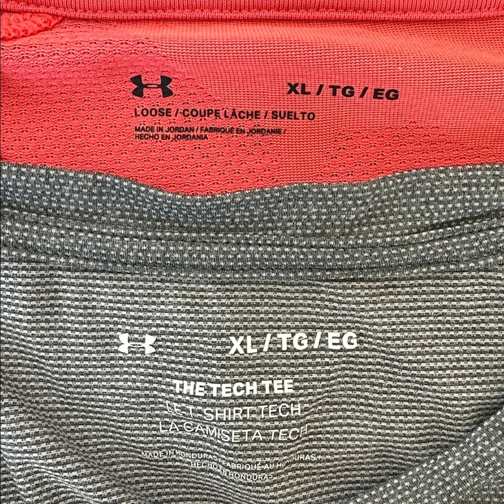 Under Armour Lot of 2 Short Sleeves The Tech Tee & Velocity‎ Jacquard XL - Picture 2 of 14